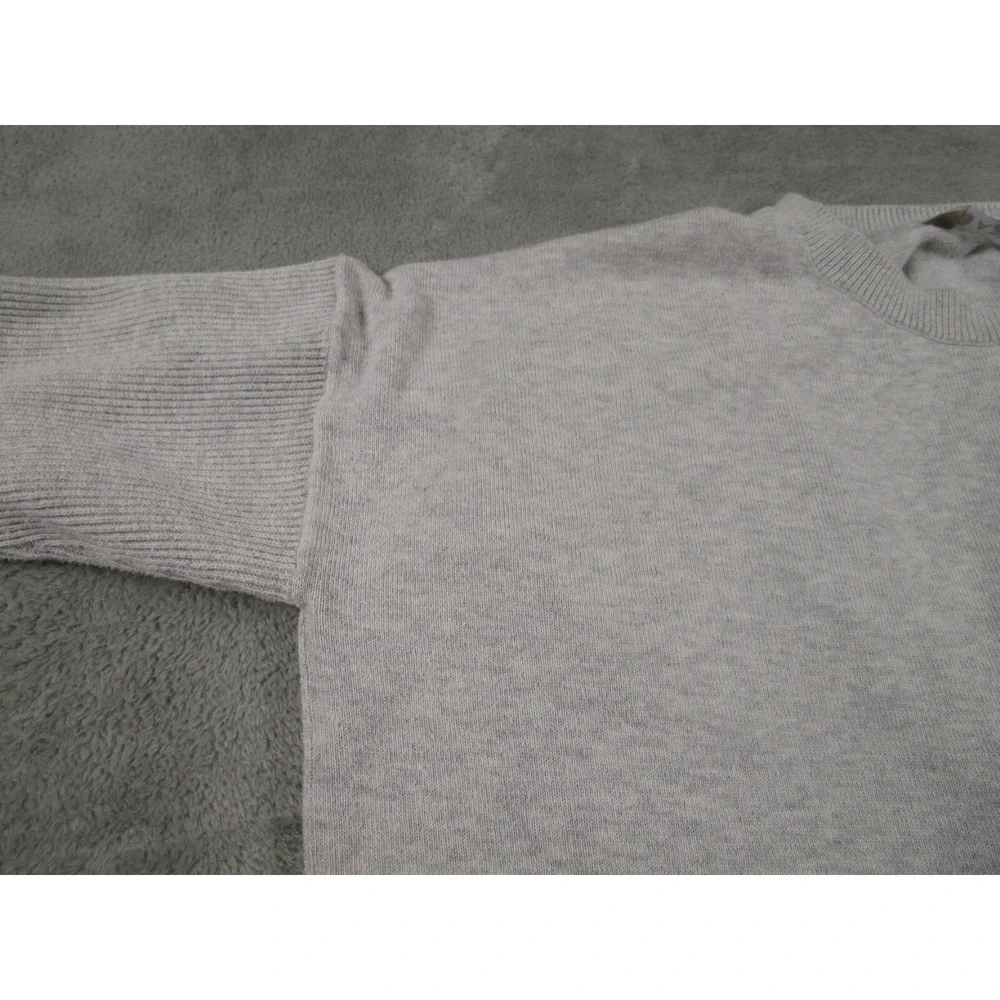 Athleta Sweater Womens Large Gray Pullover Casual Silk Blend Open Back‎
